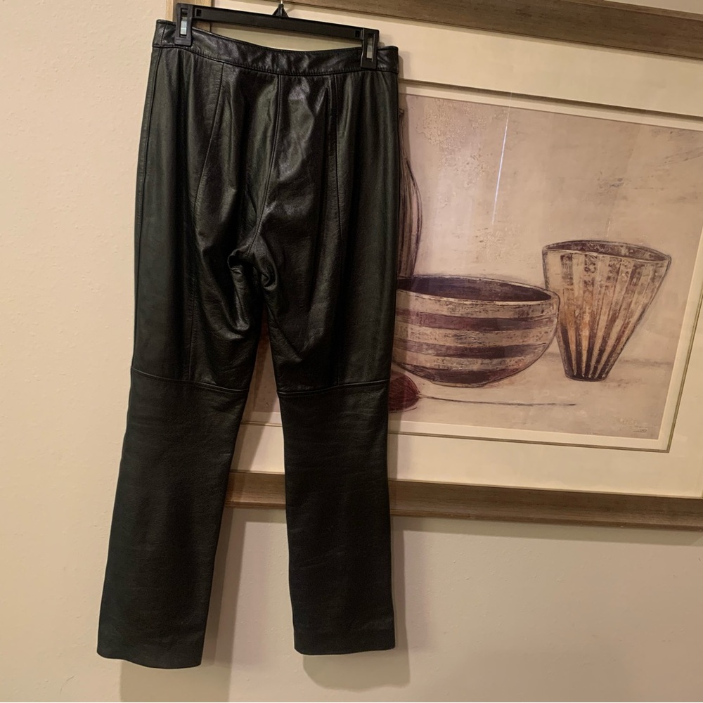 Wilson Black genuine, leather women’s pants - Picture 3 of 16